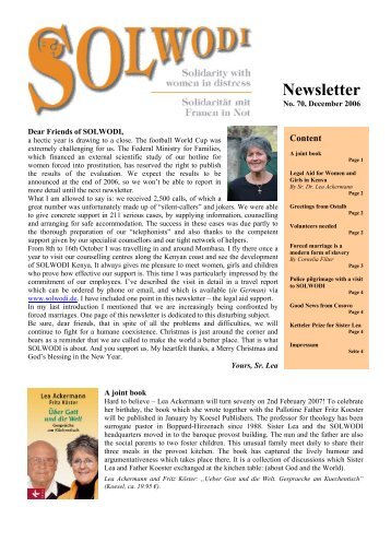 Newsletter - Solwodi