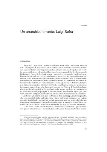 Un anarchico errante: Luigi Sofrà - Hop Frog