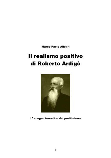 Il realismo positivo di Roberto Ardigò - Liceoaselli.it