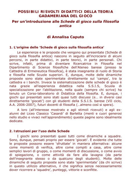 Numero 18 - giugno 2007 - Società Filosofica Italiana