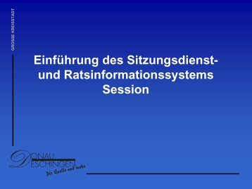 und Ratsinformationssystems Session - Somacos