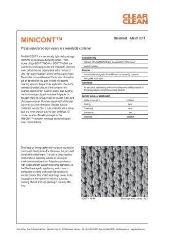 Minicont S1 engl. 01.04.11 - Clear & Clean Gmbh