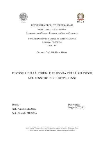 Tesi finale con frontespizio - Università degli Studi di Sassari