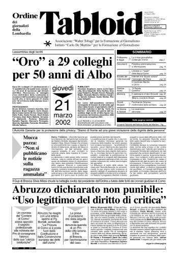 25 Ordine marzo 2002 - Ordine dei Giornalisti
