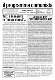 Tutti a inseguire le “mezze classi”... - Partito Comunista Internazionale