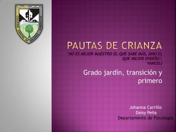 Grado jardín, transición y primero