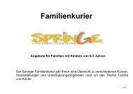 Familienkurier Angebote für Familien mit Kindern ... - Stadt Springe