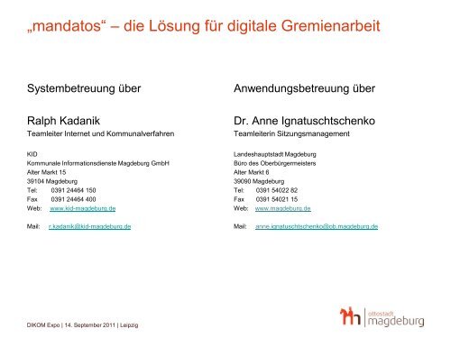 Praxisbericht zur digitalen Gremienarbeit mit Session in ... - Somacos