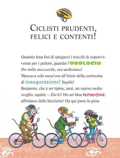 a piedi o in bicicletta la città è perfetta! - Geronimo Stilton