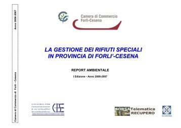 la gestione dei rifiuti speciali in provincia di forli'-cesena - CISE