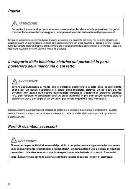 manuale dˈuso sistemi di propulsione - KTM