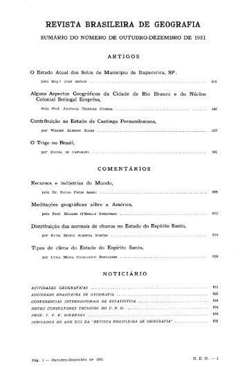 REVISTA BRASILEIRA DE GEOGRAFIA - Biblioteca do IBGE