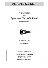 Club-Nachrichten - Spandauer Yacht-Club Berlin e.V.