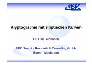 Kryptographie mit elliptischen Kurven - SRC GmbH