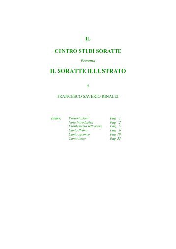 IL SORATTE ILLUSTRATO - Centro Studi Soratte