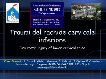 listesi traumatiche del rachide cervicale - Comitato per una ...