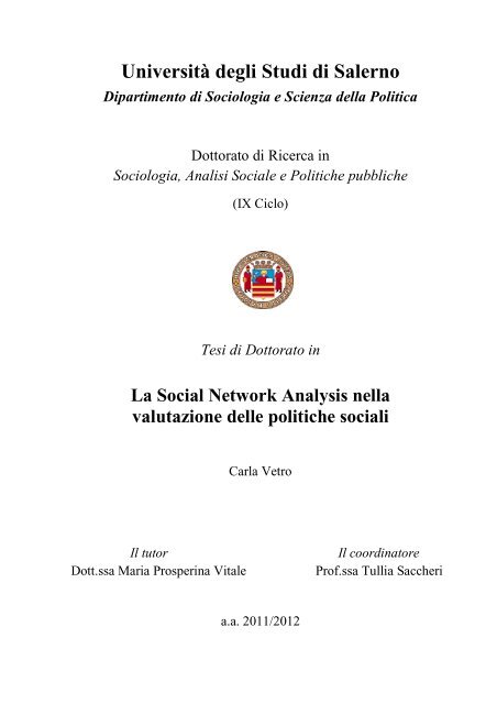 tesi C. Vetro.pdf - EleA@UniSA - Università degli Studi di Salerno