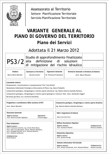 PS3/2 -Relazioni - Comune di Monza