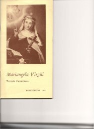 Mariangela Virgili Terziaria Carmelitana - Associazione Culturale ...