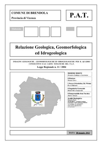 Relazione Geologica Geomorfologica Idrogeologica - Comune di ...