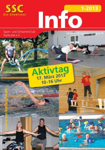 SSC Info 1/2013 - Sport und Schwimmclub Karlsruhe eV