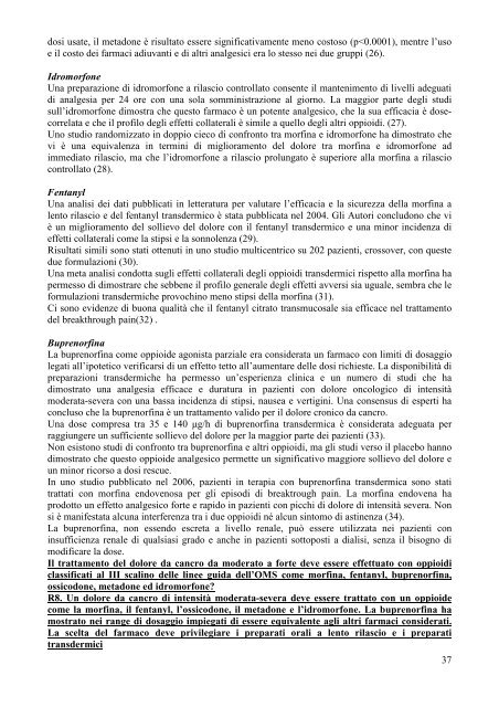 linea guida aiom - terapia del dolore in oncologia - Azienda USL di ...