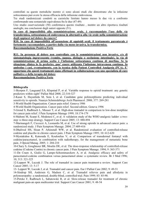 linea guida aiom - terapia del dolore in oncologia - Azienda USL di ...