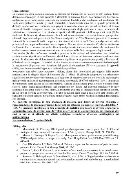 linea guida aiom - terapia del dolore in oncologia - Azienda USL di ...