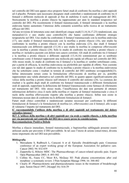 linea guida aiom - terapia del dolore in oncologia - Azienda USL di ...