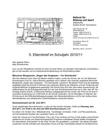 5. Elternbrief vom 6.7.2011 - Städtisches Sophie-Scholl-Gymnasium ...