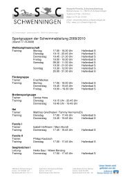 Sportgruppen der Schwimmabteilung 2009/2010