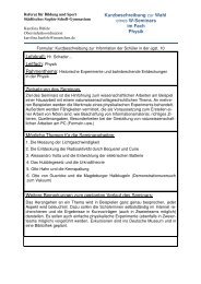 Leitfach Physik - Städtisches Sophie-Scholl-Gymnasium - Referat für ...