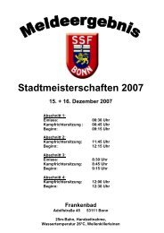 Stadtmeisterschaften 2007 - SSF Bonn 1905 eV