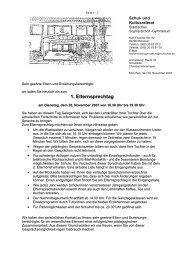 1. Elternsprechtag - Städtisches Sophie-Scholl-Gymnasium