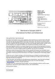 1. Elternbrief im Schuljahr 2009/10 Informationen für Eltern und ...