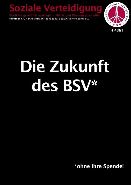 Rundbrief 1 - Bund für Soziale Verteidigung