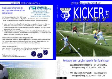 Ausgabe 13 vom 13.06.2011 - SSV 1862 Langburkersdorf