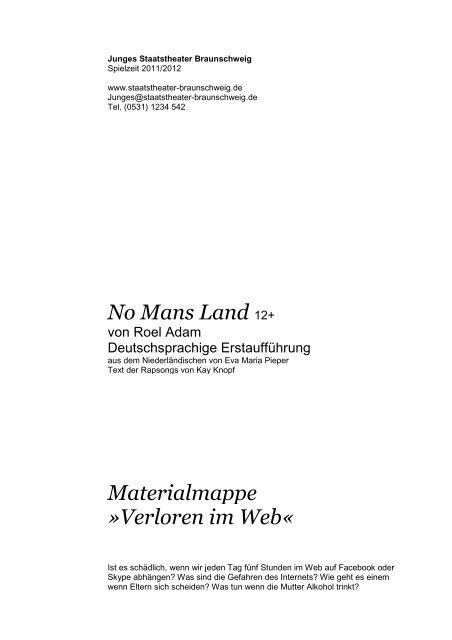 No Mans Land - Materialmappe - Staatstheater Braunschweig