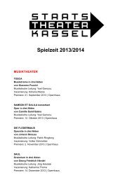 Die Spielzeit 2013-2014 - Staatstheater Kassel