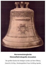 Herrenmeisterglocke Himmelfahrtskapelle Jerusalem - Apolda