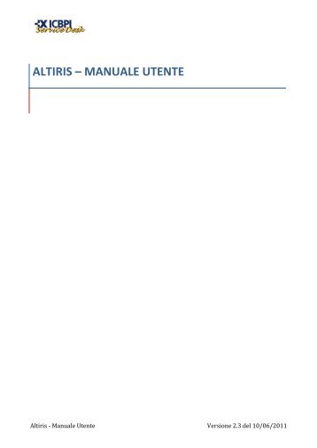 ALTIRIS – MANUALE UTENTE - Login