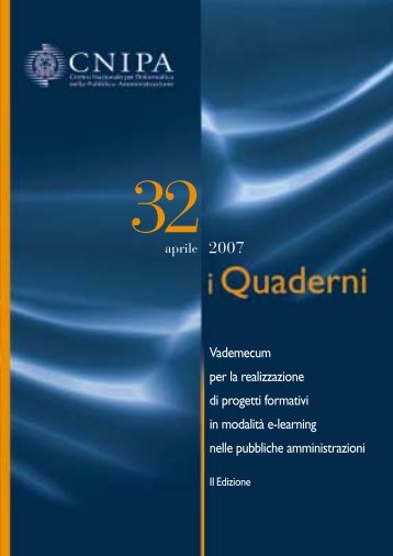 Vademecum per la realizzazione di progetti formativi in ... - Cnipa