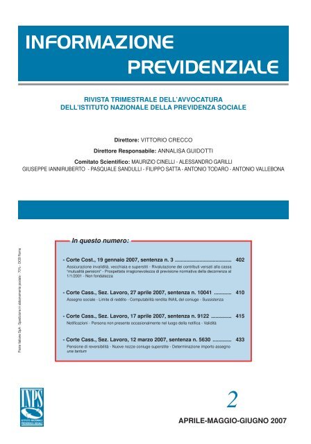 INFORMAZIONE PREVIDENZIALE - Inps