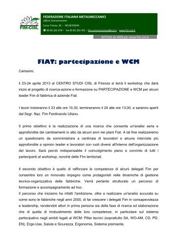 Fiat partecipazione e WCM.pdf - Fim-Cisl