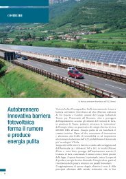 Autobrennero Innovativa barriera fotovoltaica ferma il rumore e ...