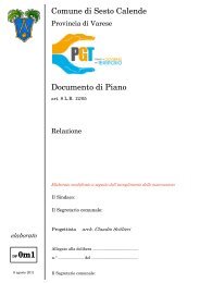 Comune di Sesto Calende Documento di Piano - Provincia di Varese