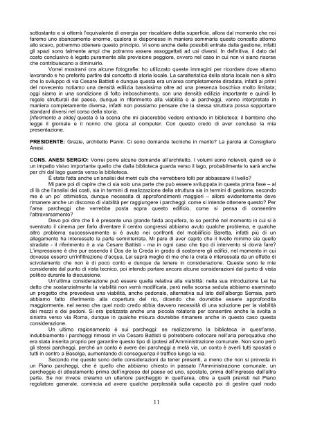 Consiglio Comunale del 30 gennaio 2012 - Comune di Baselga di ...