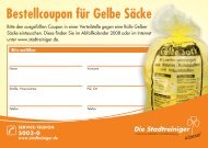 Bestellcoupon für Gelbe Säcke