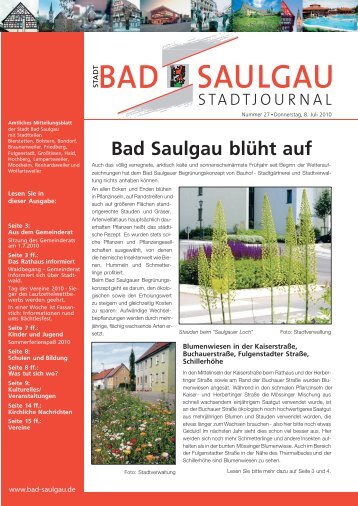 Stadtjournal Ausgabe 27/2010 - Stadt Bad Saulgau