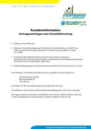 Kundeninformation Vertragsunterlagen zum Stromliefervertrag